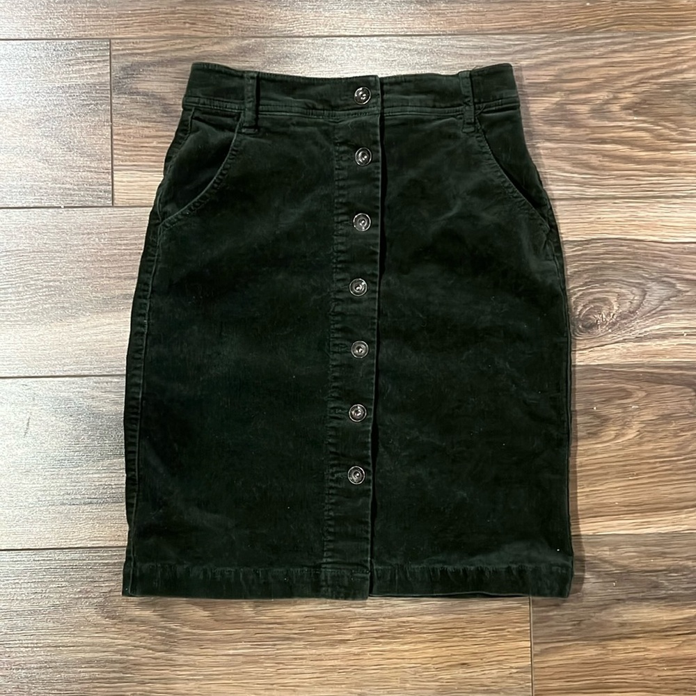 Icône Forest Green Button-Down Skirt